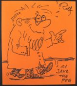 ROLF HARRIS - JAKE THE PEG - HAND DRAWN ARTWORK SKETCH