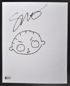 FAMILY GUY - SETH MACFARLANE - AUTOGRAPHED SKETCH - BECKETT COA