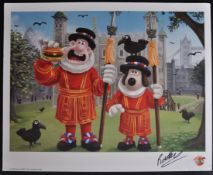 AARDMAN ANIMATIONS - BOB BAKER (WRITER) AUTOGRAPHED OFFICIAL PRINT