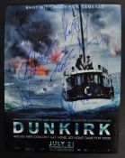DUNKIRK - CAST MULTI-SIGNED MOVIE POSTER - AFTAL