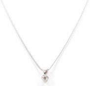 HALLMARKED 18CT GOLD & DIAMOND PENDANT & 9CT GOLD CHAIN