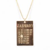 HALLMARKED 9CT GOLD & DIAMOND BIRTHDAY PENDANT