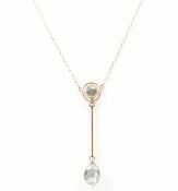 EDWARDIAN GOLD & AQUAMARINE PENDANT NECKLACE