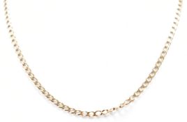 HALLMARKED 9CT GOLD FLAT LINK NECKLACE CHAIN