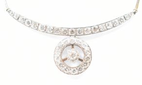 WHITE GOLD & 10CT DIAMOND COLLAR NECKLACE