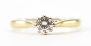 HALLMARKED 18CT GOLD & DIAMOND RING
