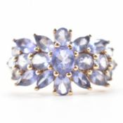 HALLMARKED 9CT GOLD & TANZANITE RING