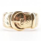 HALLMARKED 9CT GOLD BUCKLE RING