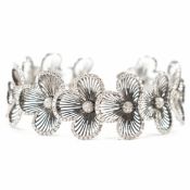 VINTAGE GOLD & DIAMOND FLORAL BRACELET