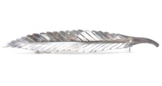 ANTON MICHELSEN - DANISH SILVER MODERNIST FEATHER BROOCH
