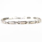 WHITE GOLD LOZENGE LINK BRACELET