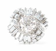WHITE GOLD & DIAMOND CLUSTER RING