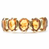 VINTAGE GOLD & CITRINE 5 STONE RING