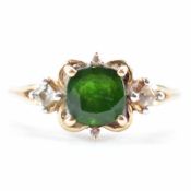 HALLMARKED 9CT GOLD & TOURMALINE RING