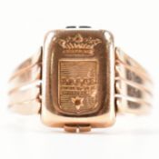 VINTAGE GOLD ARMORIAL CREST SIGNET RING