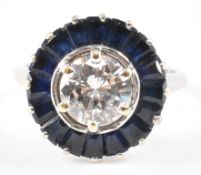 MAUBOUSSIN DIAMOND & SAPPHIRE TARGET RING