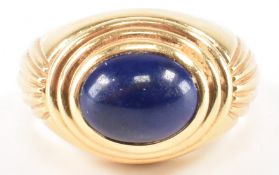 FRENCH BOUCHERON 18CT GOLD & LAPIS LAZULI DOME RING