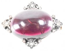 VICTORIAN GARNET & DIAMOND BROOCH