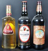 THREE BOTTLES OF ASSORTED RUM