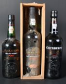 THREE BOTTLES OF COCKBURNS PORT