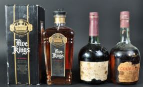 THREE BOTTLES OF COGNAC & BRANDY