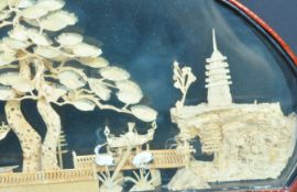 VINTAGE CHINESE CORK DIORAMA