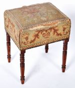 EARLY 19TH CENTURY GEORGE III MAHOGANY STOOL
