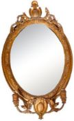 19TH CENTURY GESSO GIRANDOLE WALL MIRROR