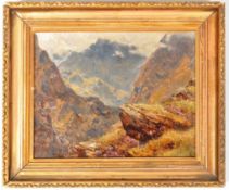 CHARLES EDWARD ROE (1862-1940) - OIL ON BOARD OF SNOWDON