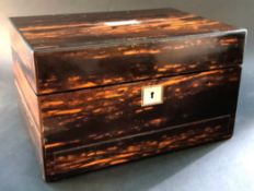 19TH CENTURY COROMANDEL WOOD VANITY TRAVEL BOX