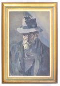 BARNETT FREEDMAN - OIL ON CANVAS STUDY OF A GENTLEMAN