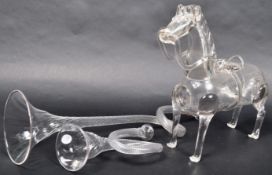 COLLECTION OF THREE VICTORIAN AND LATER FIGGERS GLASS PIECES