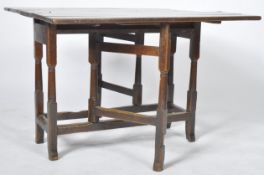 17TH CENTURY COUNTRY OAK GATE LEG DINING TABLE