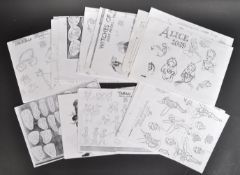ASSORTED DISNEY PRODUCTIONS - DISNEY ARL ARTWORK SHEETS