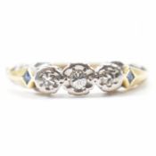 HALLMARKED 18CT GOLD & DIAMOND RING
