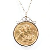 HALLMARKED 9CT GOLD NECKLACE & 1968 SOVEREIGN PENDANT