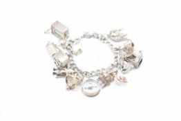 VINTAGE SILVER CHARM BRACELET