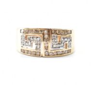 HALLMARKED 9CT GOLD &DIAMOND BAND RING