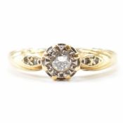 HALLMARKED 18CT GOLD & DIAMOND RING