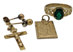 COLLECTION OF 9CT GOLD & YELLOW METAL JEWELLERY