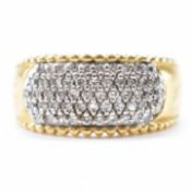 HALLMARKED 18CT GOLD & DIAMOND BAND RING