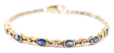 GOLD SAPPHIRE & DIAMOND BRACELET