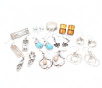 COLLECTION OF VINTAGE SILVER JEWELLERY