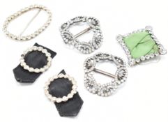 COLLECTION OF 19TH CENTURY PASTE SET BUCKLES