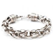 SILVER FANCY LINK CHAIN BRACELET