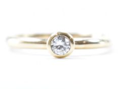 HALLMARKED 9CT GOLD & CZ SOLITAIRE RING