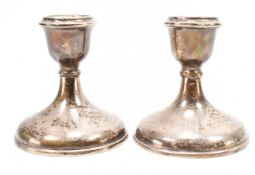 PAIR OF VINTAGE SILVER HALLMARKED CANDLESTICKS