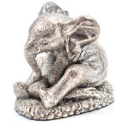 HALLMARKED SILVER BABY ELEPHANT FIGURE
