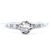 VINTAGE WHITE GOLD & DIAMOND RING