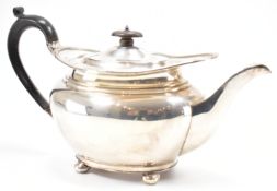SILVER HALLMARKED HARRISON BROTHERS TEAPOT & CREAM JUG